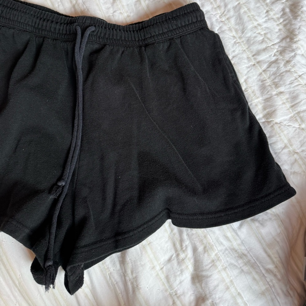 black lounge shorts